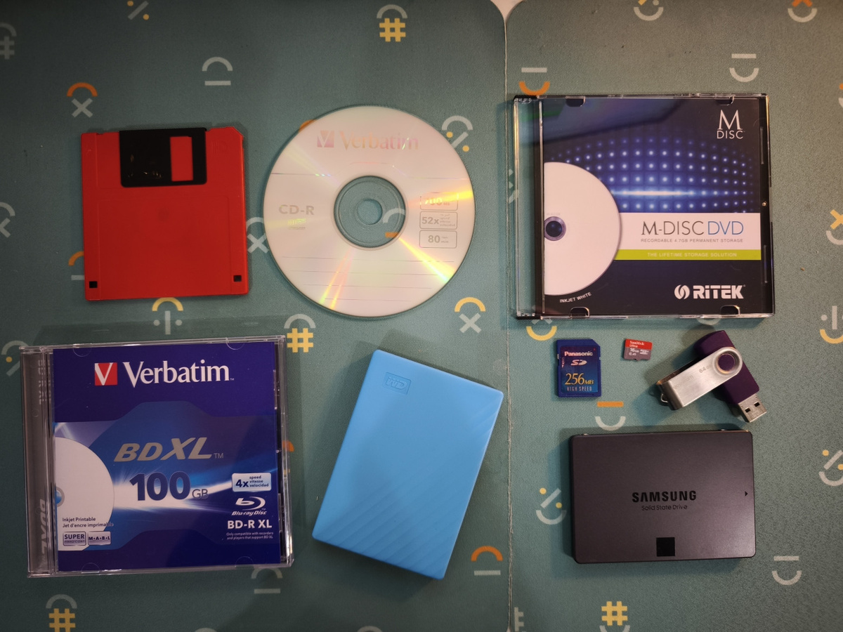 Разные типы физических носителей