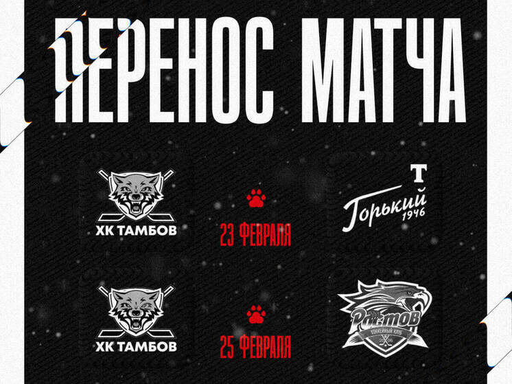     Источник: ХК "Тамбов"