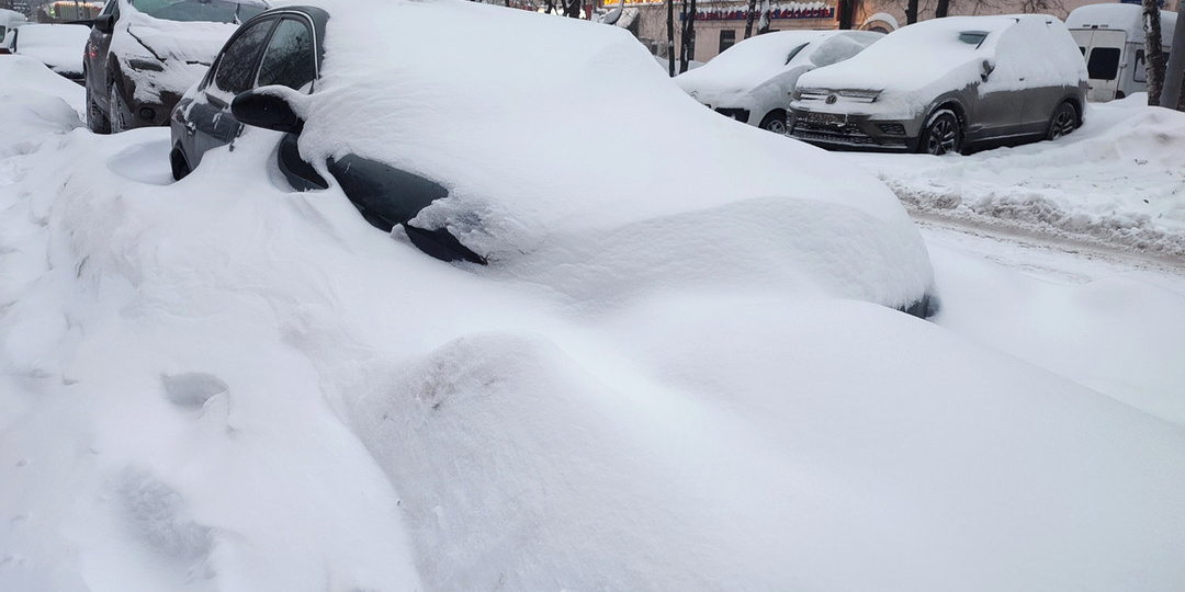 Зима выдалась снежная и морозная