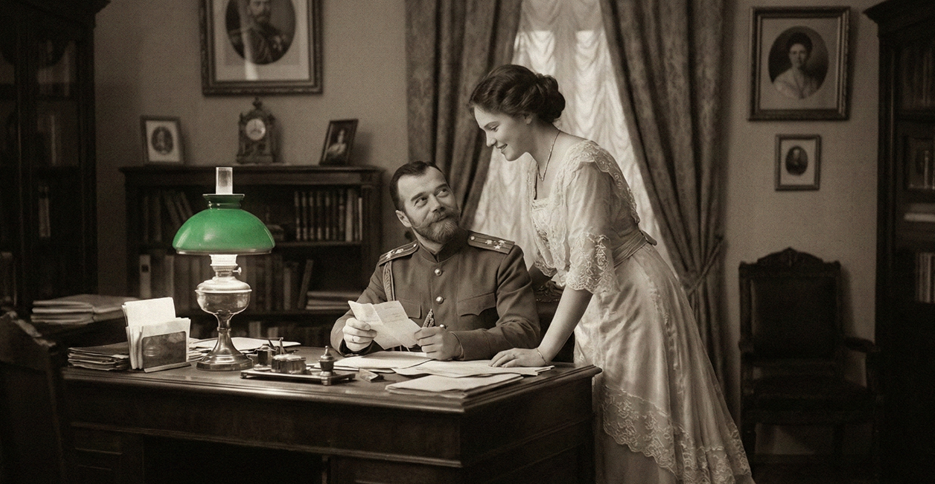  Император советуется с дочерью, Ольга была единственной, кому Николай II доверял государственные секреты.