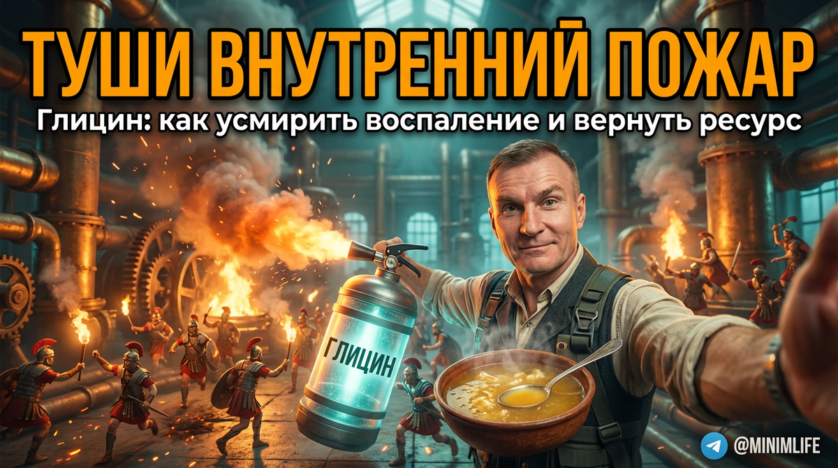 Глицин против внутреннего пожара: как одна аминокислота усмиряет воспаление и спасает ваш ресурс
