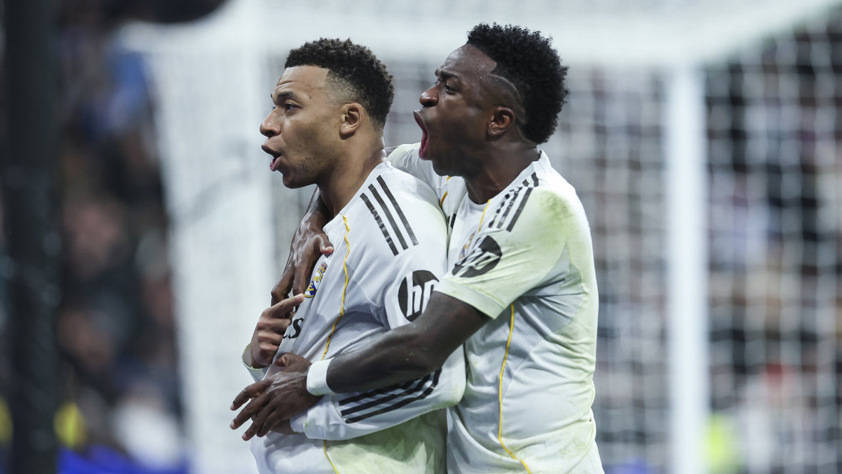    Килиан Мбаппе и Винисиус Жуниор. Global Look Press