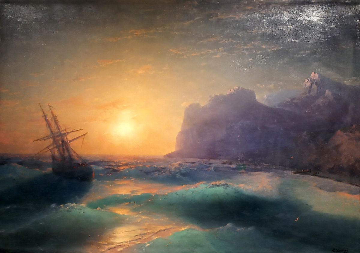 Айвазовский И.К (1817-1900) «Морской пейзаж. Коктебель» 1880 Донецкий Художественный музей