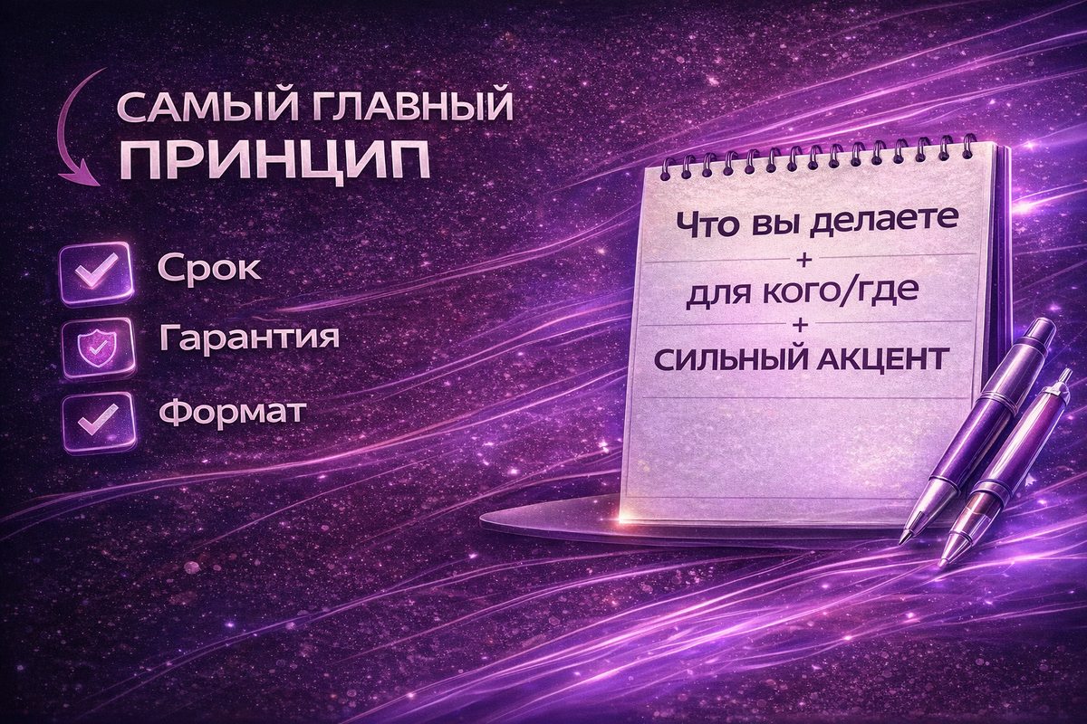 Простой принцип для заголвков на Авито