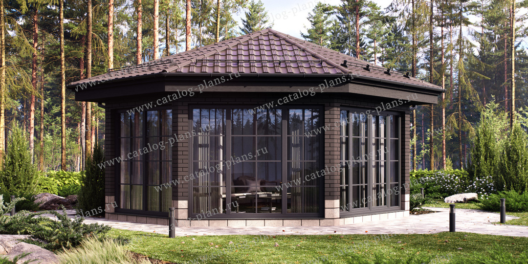 Беседка/барбекю для участка: компактный проект 17 м² для семейных и дружеских встреч
