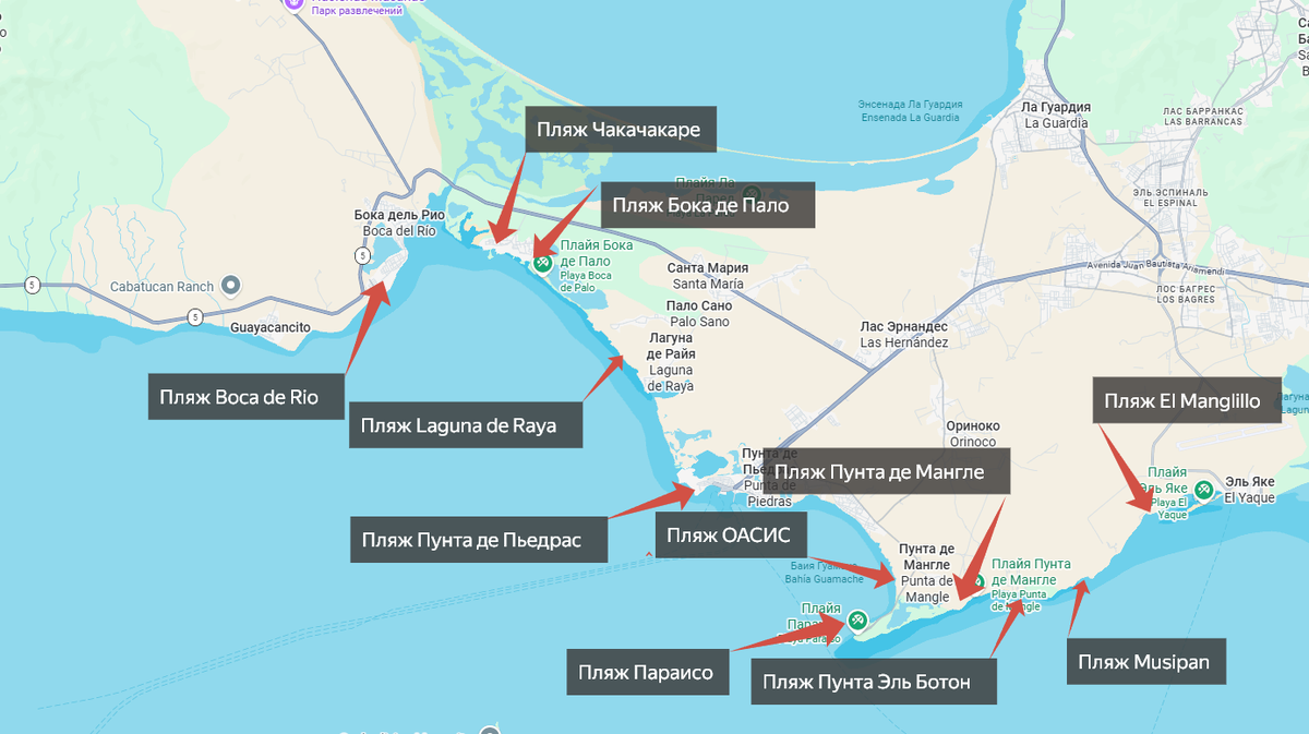 Пляжи настоящего обзора