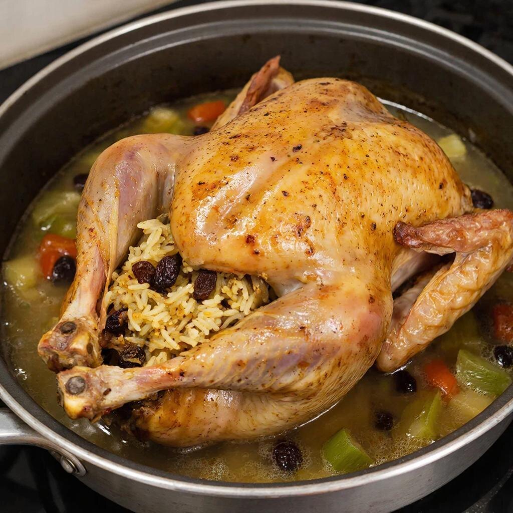 Индейка, тушеная с рисом: Ароматное блюдо с восточными нотками 