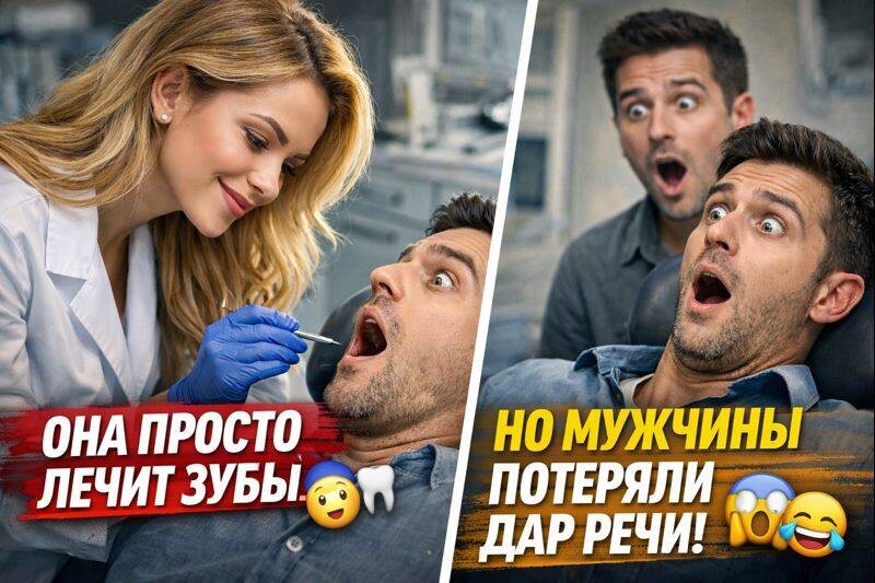 Когда стоматолог слишком красивая 😍 Пациенты теряют дар речи прямо в кресле 😅