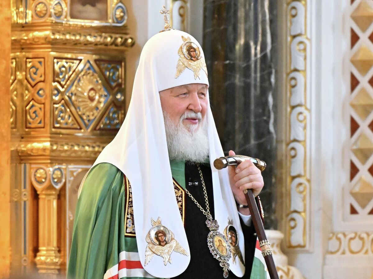    Патриарх Московский и всея Руси Кирилл проводит Божественную литургию в день своей семнадцатой годовщины интронизации | © РИА Новости / Станислав Красильников