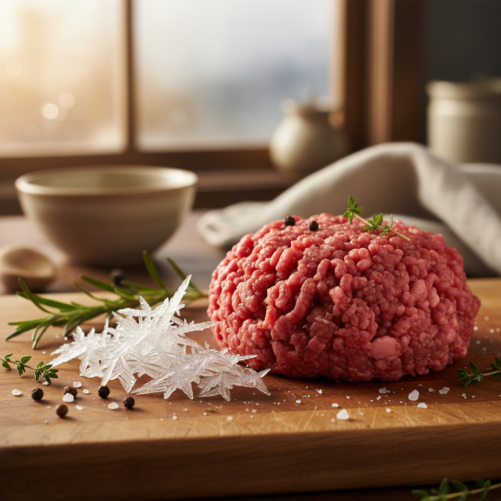 Кристаллы льда и фарш — секретная связка для лучшей сочности.