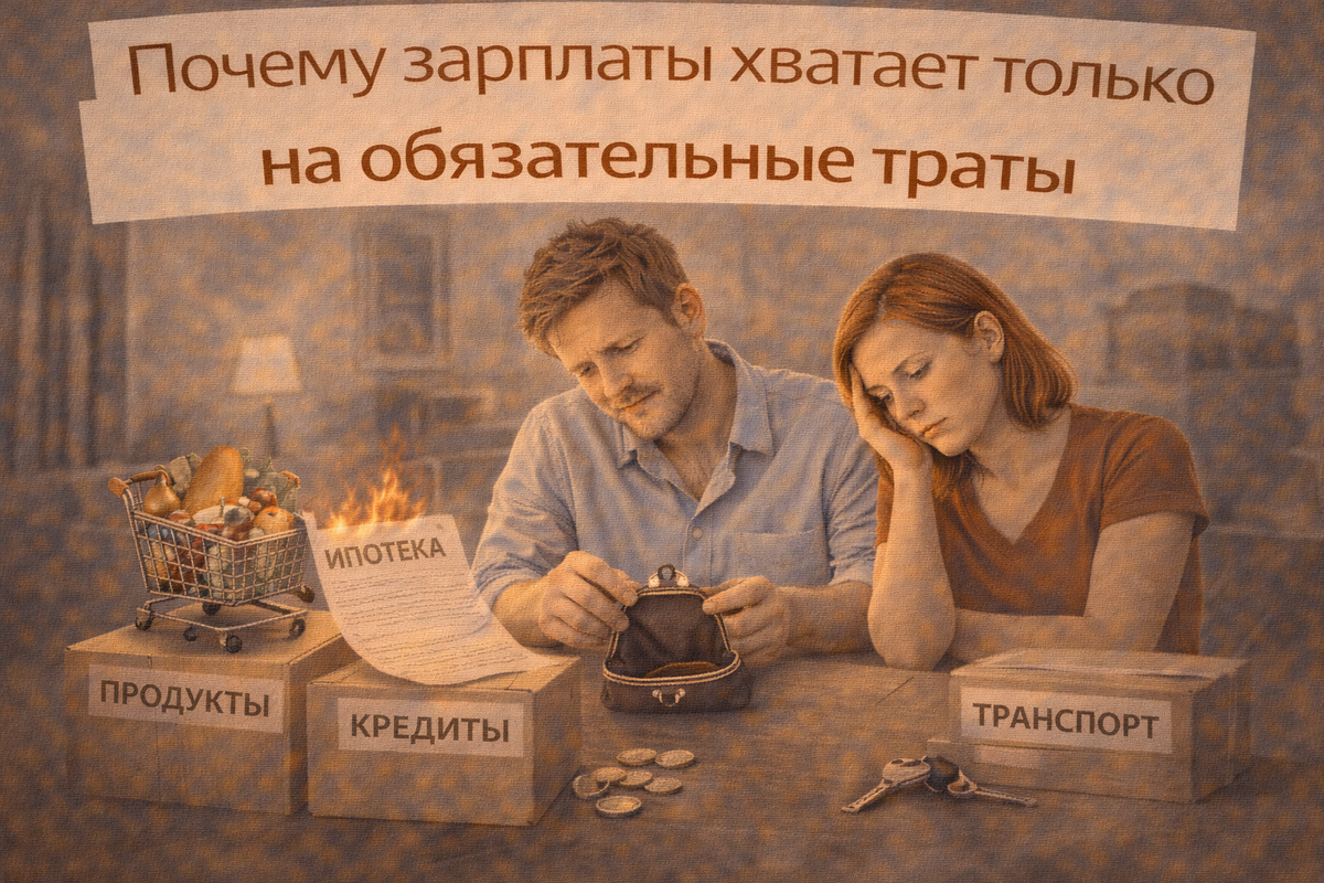 Почему зарплаты хватает только на обязательные траты