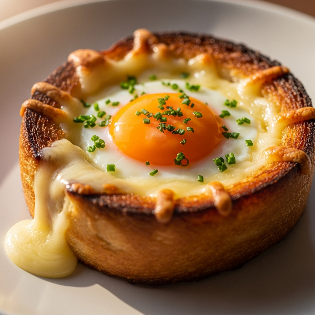 Этот тост станет вашей новой утренней традицией. Посмотрите, как аппетитно выглядит тягучий сыр!