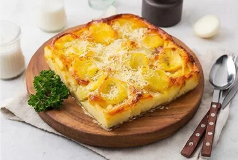 Запеканка с сёмгой и картофелем