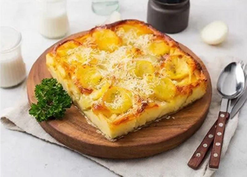 Запеканка с сёмгой и картофелем