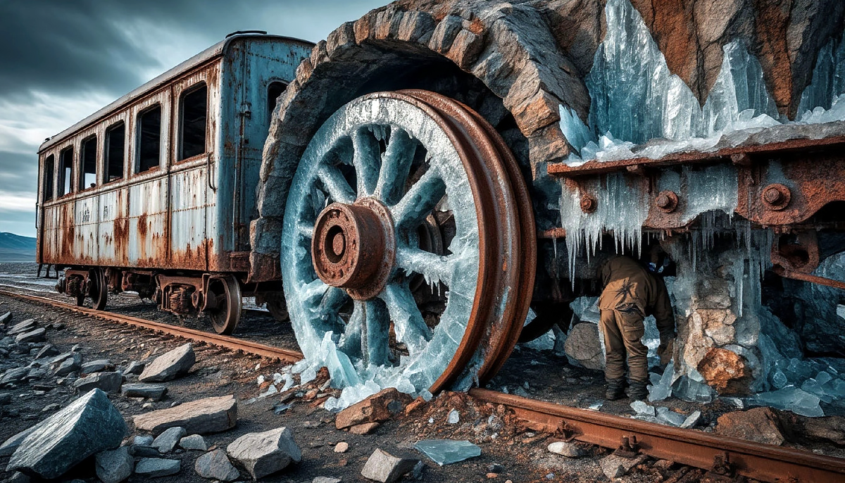 Что за загадочный поезд откопали рабочие? Фотореконструкция.