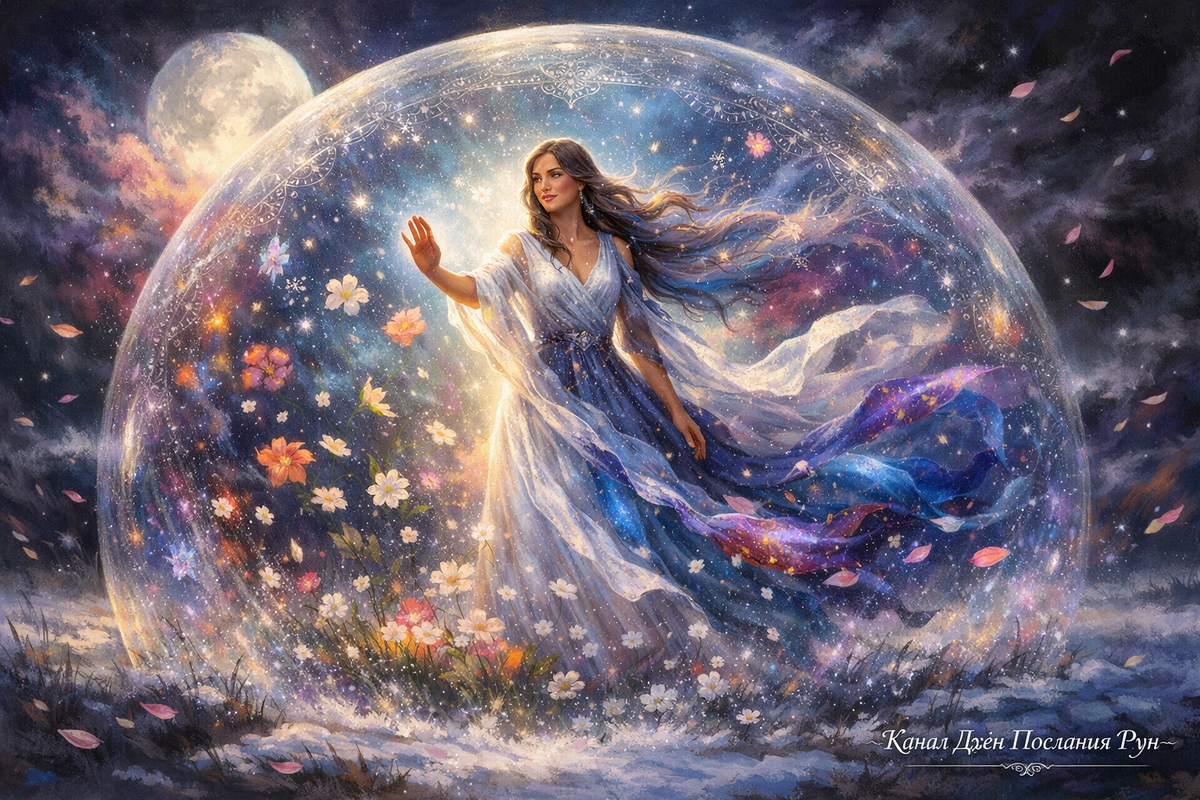 «Щит из дыхания» — руническая защита и личные границы: гадания на рунах к полнолунию 2 февраля 2026, энергия Луны Снега.