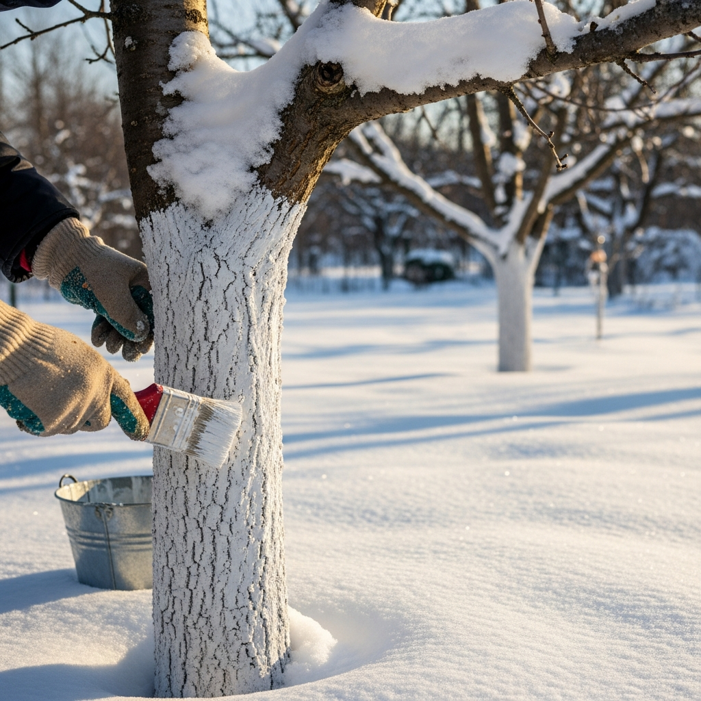 Побелка в феврале — это не про красоту, а про защиту от солнечных ожогов.