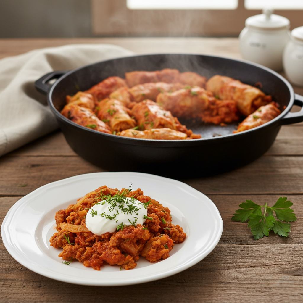 Ленивые Голубцы на Сковороде (или в Кастрюле)