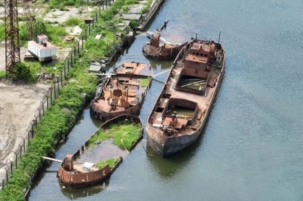    Девять затонувших судов планируют удалить из акватории Красногорска