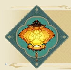    Праздничный небесный фонарь в Genshin Impact