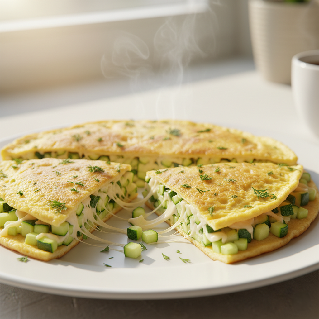 Завтрак "Солнечный Омлет с Кабачком и Сыром"