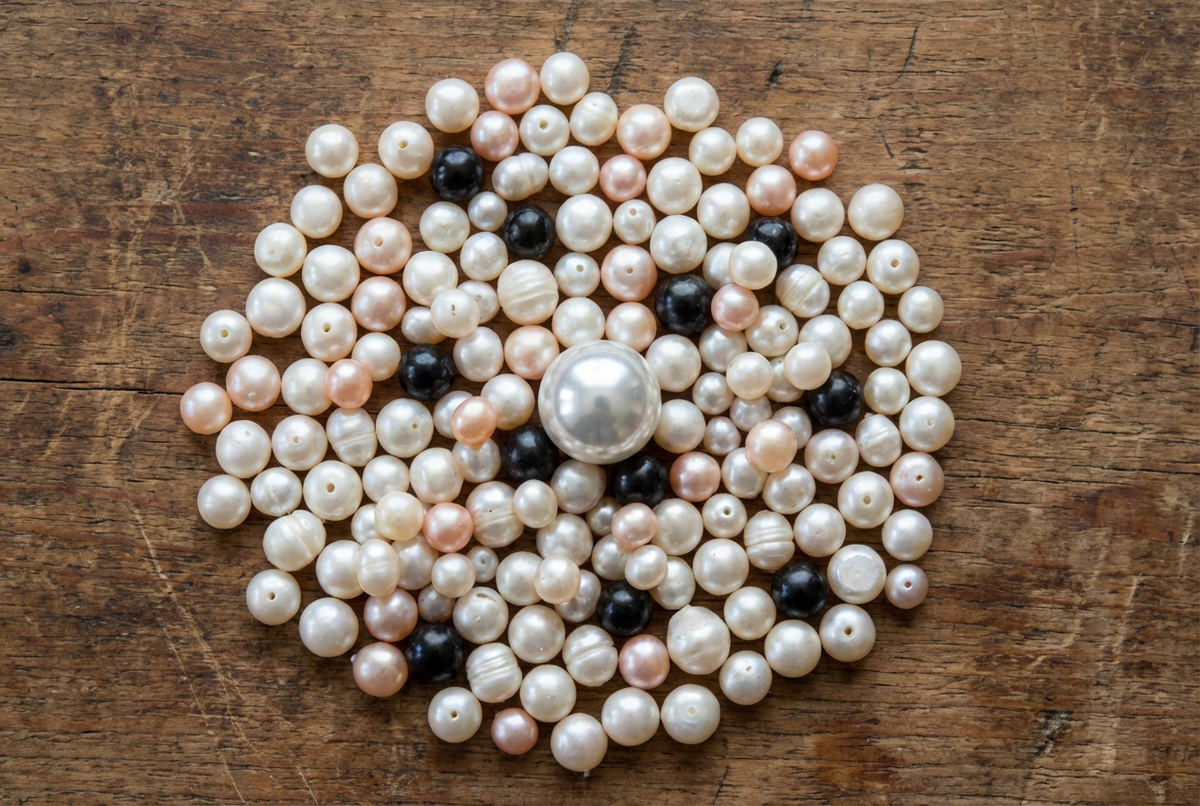 Среди этой кучи есть один "шпион". Найдете пластиковую бусину?