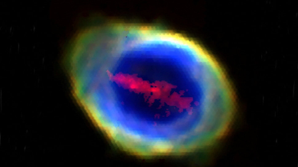 Изображение туманности Кольцо, полученное с помощью прибора WEAVE (WHT Enhanced Area Velocity Explorer) телескопа Уильяма Гершеля.📷Фото: Roger Wesson et al / Handout / Reuters