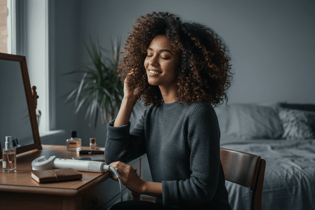    Стойкость укладки стайлером TELZEN: как выглядят локоны после 8 часов работы? TELZEN