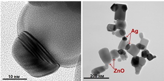Фото двухкомпонентных наночастиц ZnO/Ag
Фото: ФТФ ТГУ