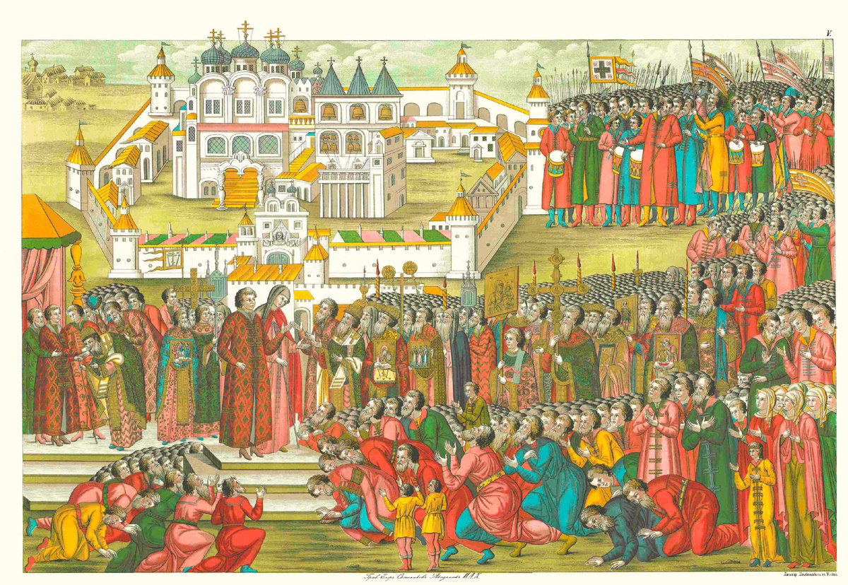 «Не хочу царствовать!» Шестнадцатилетний Михаил Романов и его мать, инокиня Марфа, в Ипатьевском монастыре. Февраль 1613 года. С этого момента скромный боярский род возложил на себя тяжкую ношу алого венца.