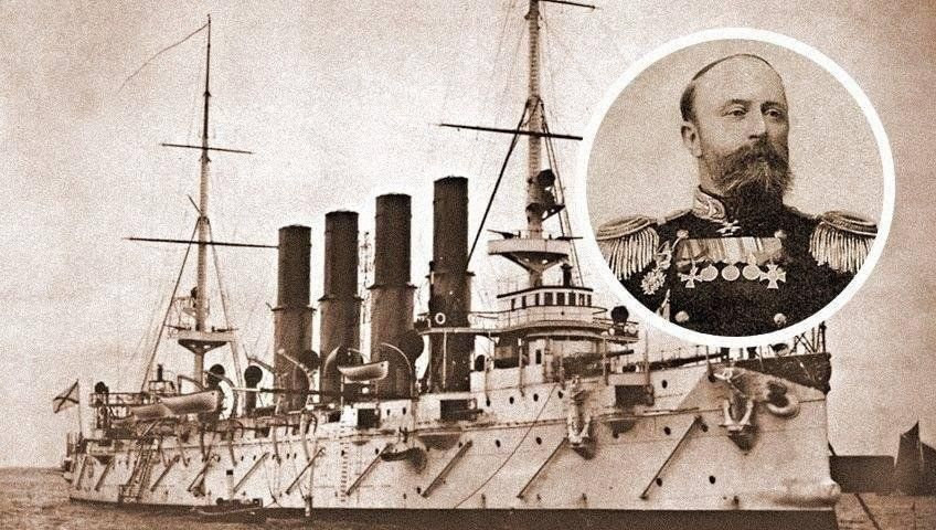 Крейсер "Варяг" и его капитан Всеволод Руднев.