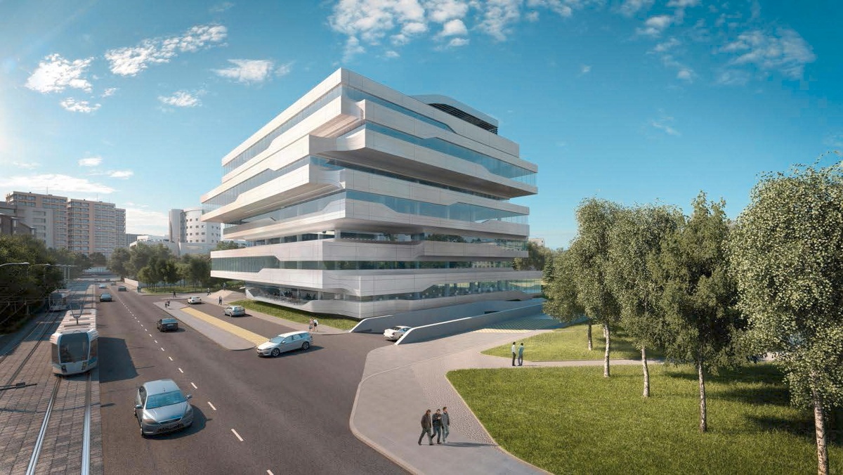 Бизнес- центр DOMINION TOWER на улице Шарикоподшипниковской в Москве