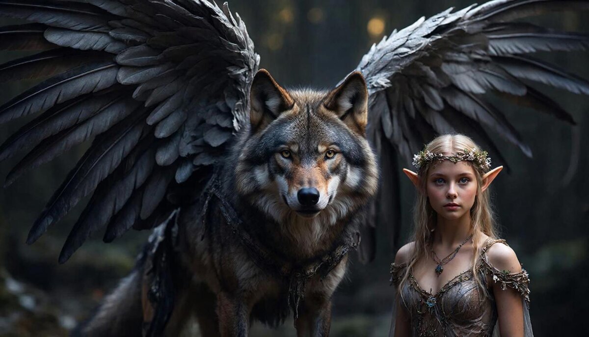 Тенекрылый волк - существо, которого боится Кьяра