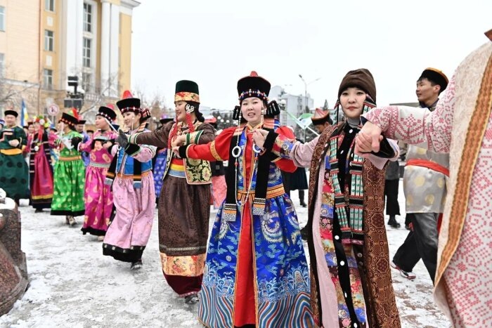 Жители Улан-Удэ празднуют Сагаалган / Фото: телеграм-канал Алексей Цыденов