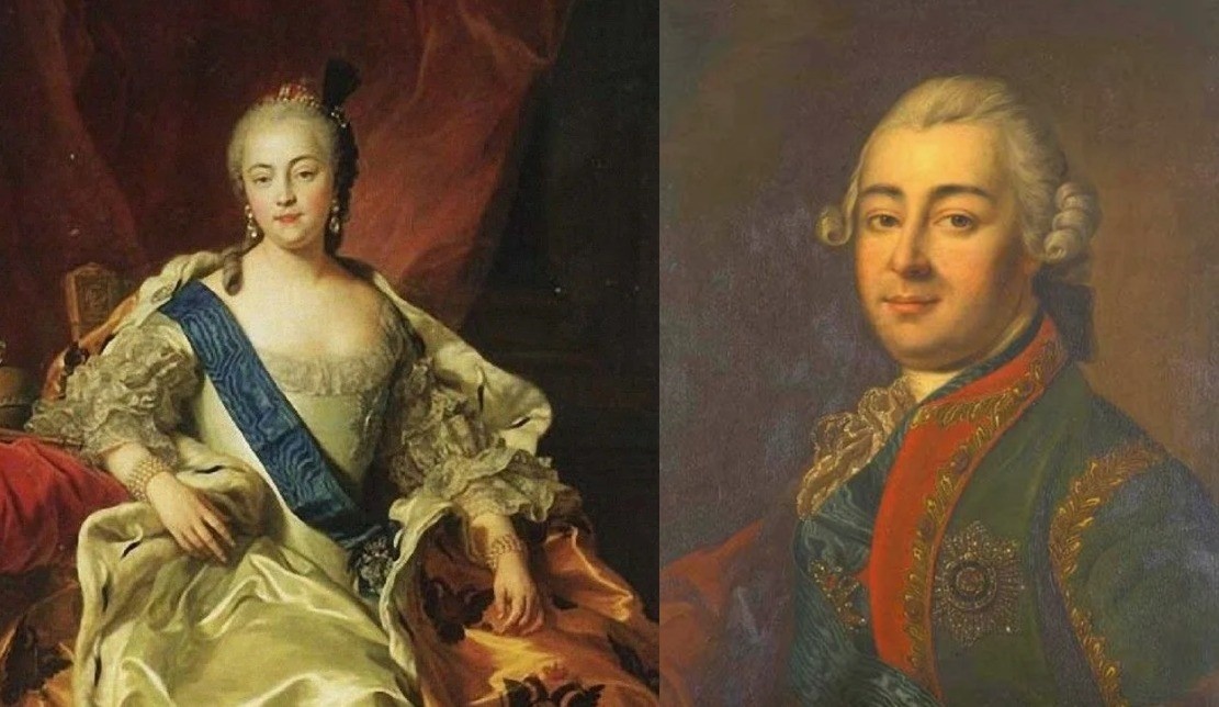 Императрица Елизавета Петровна Романова и граф Алексей Григорьевич Разумовский 