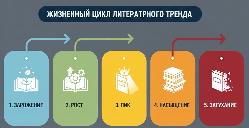 Литературные тренды развиваются по этапам