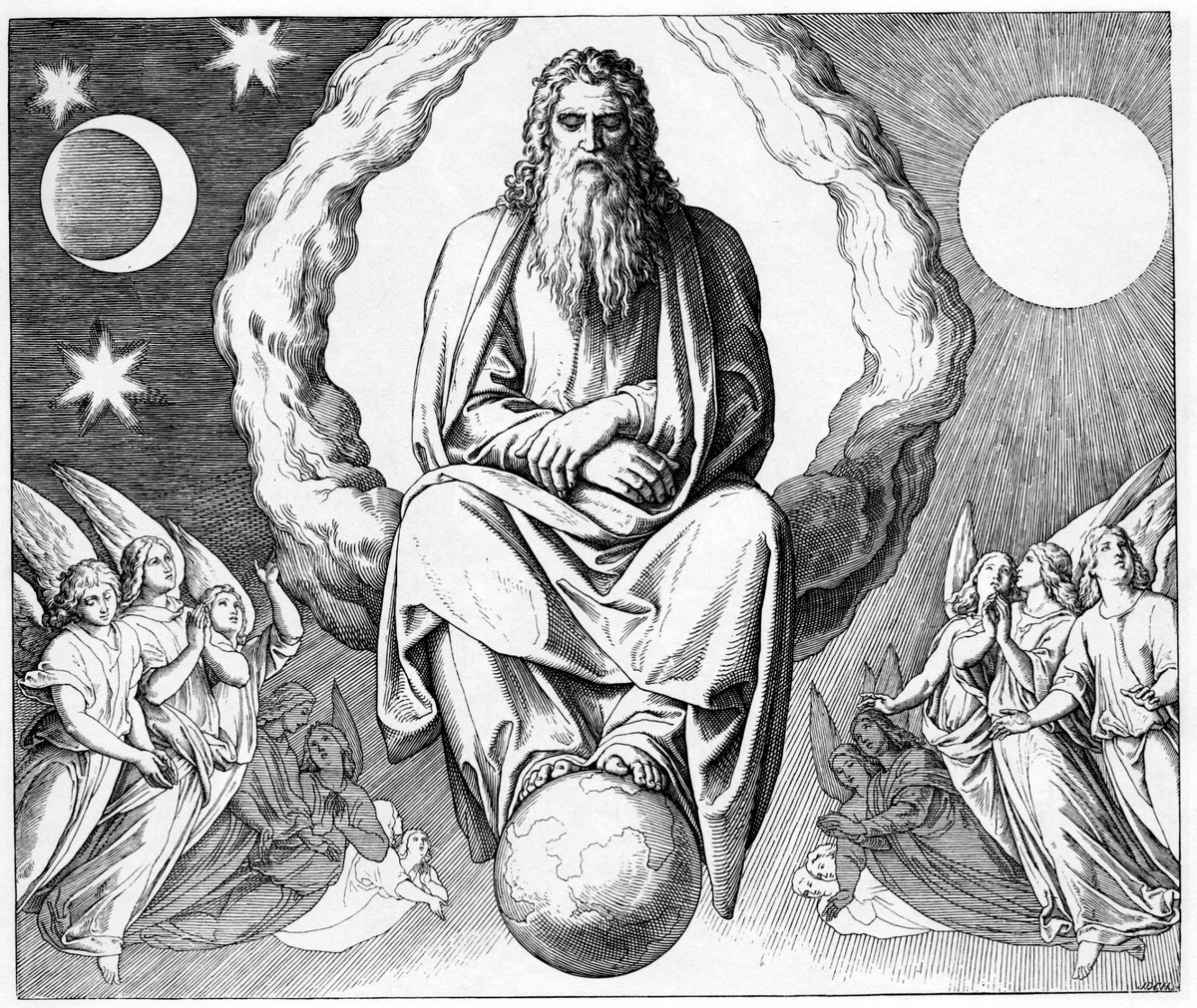 День покоя. Шнорр фон Карольсфельд Юлиус, 1860 год, гравюра