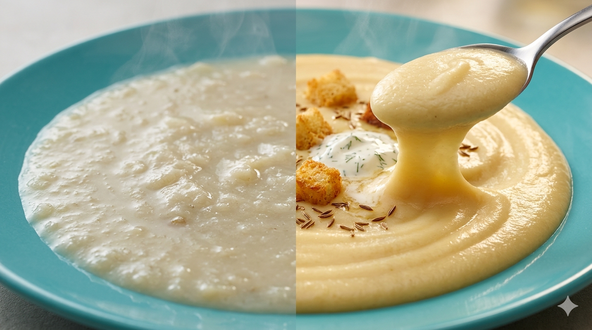 Картофельный крем-суп в су-вид: нежный, как пюре