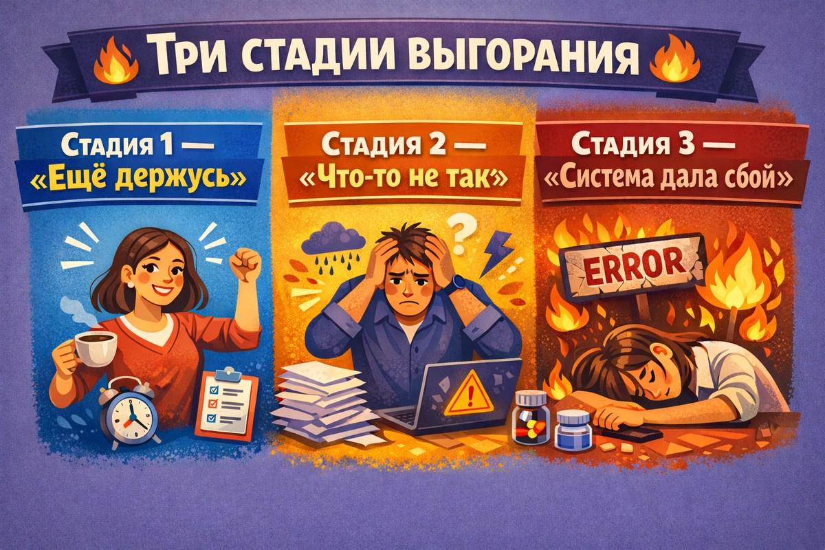 Три стадии выгорания