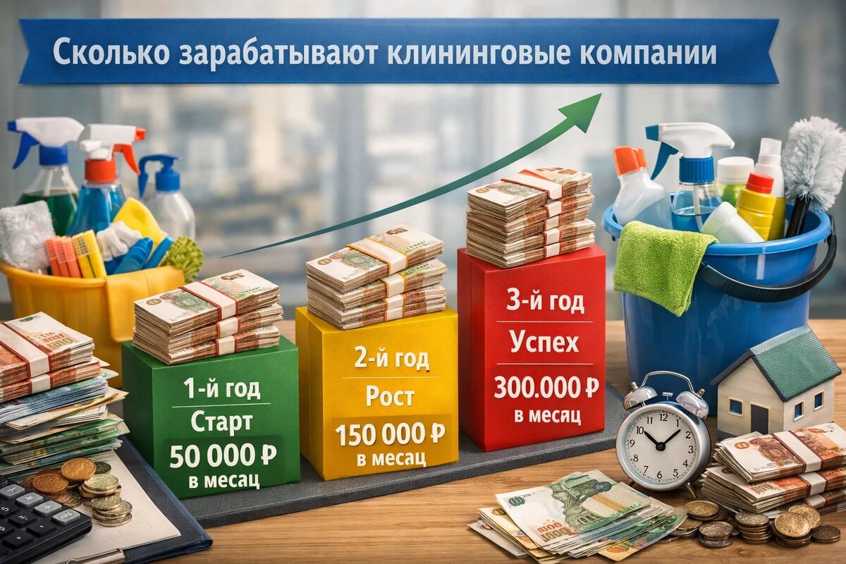 Сколько зарабатывают клининговые компании?