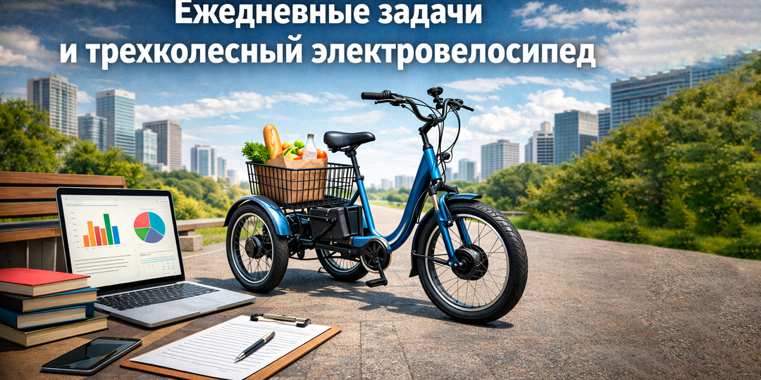 Ежедневные задачи и трехколесный электровелосипед