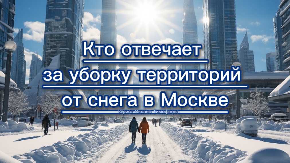 Правовая среда. Кто отвечает за уборку территорий от снега в Москве. Юрист Оксана Тимофеева.