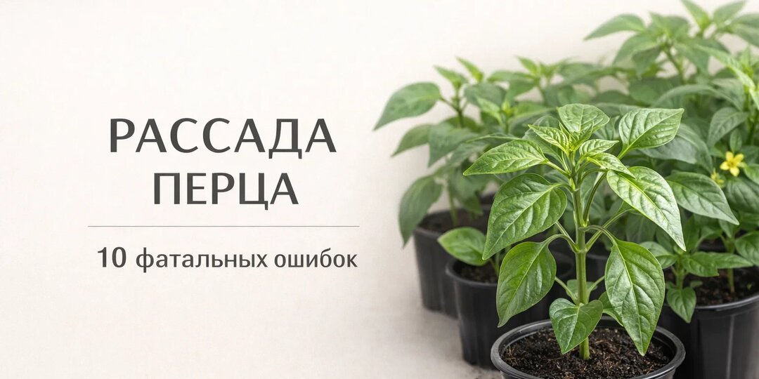 Рассада перца: 10 ошибок, из-за которых она не растёт и болеет