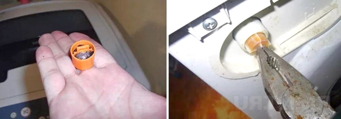 Пластиковый фильтр находиться внутри крепления шланга, потребуеються плоскогупцы