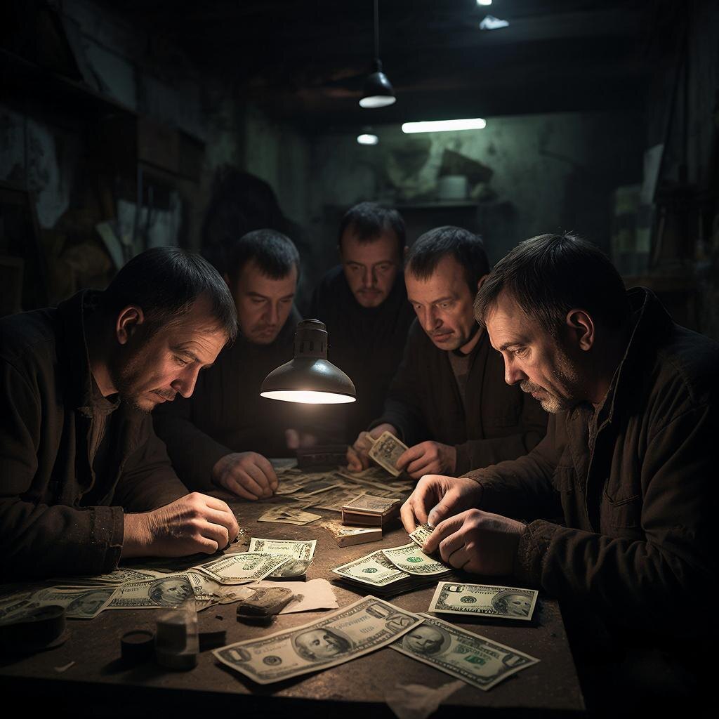 Сибиряки успели продать 52 фальшивые купюры, а при обыске у них обнаружили еще 102 единицы.  Фото: Изображение сгенерировано нейросетью / Станислав Казаченко