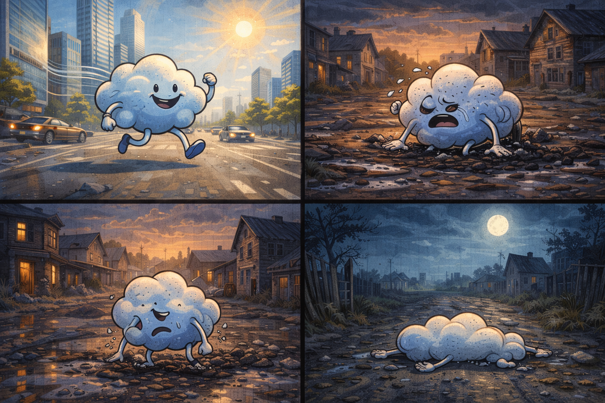 Движение проекта от начала основания до краха