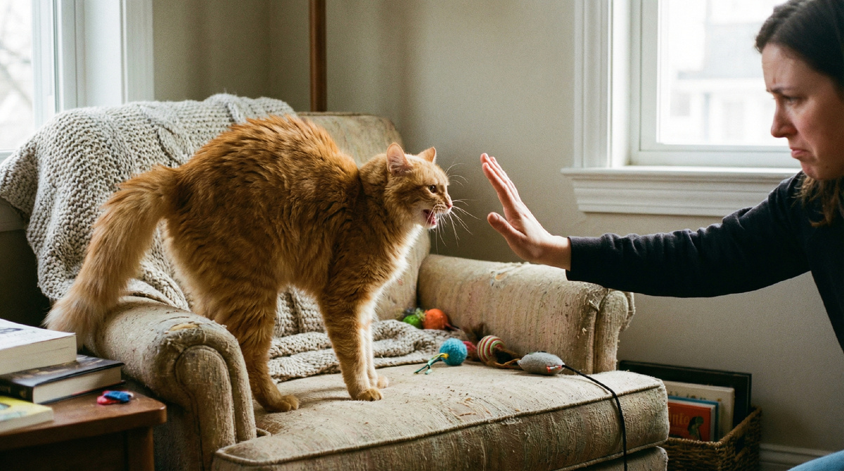 кот не дает себя гладить