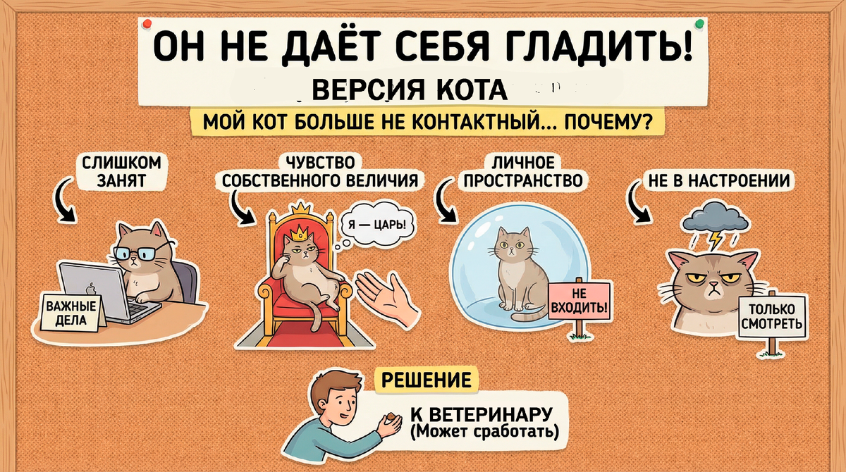 Кот не дает себя гладить - причины по версии кота