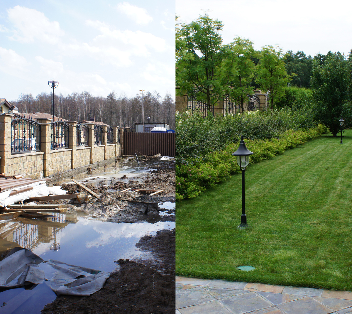 Учасок 30 соток, был выполнен "под ключ" за 1 сезон (апрель-август)