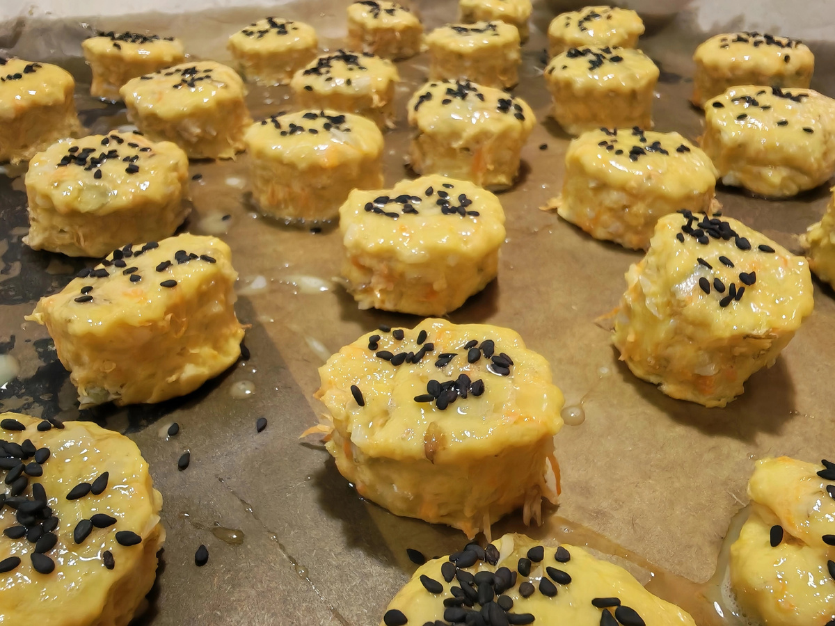 Печенье перед отправкой в духовку